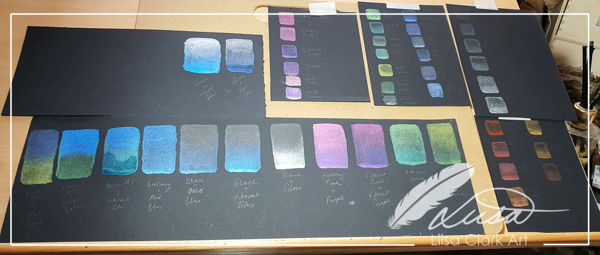 Iridescent Colour samples by Liisa Clark