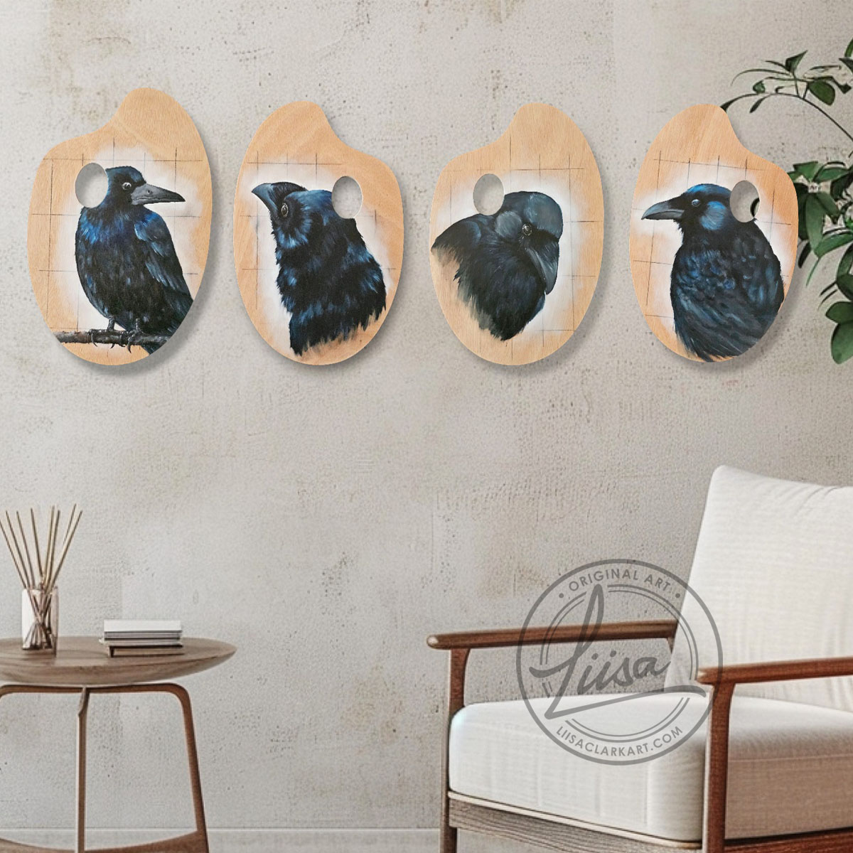 Displayed on a wall together the full Pallette Series