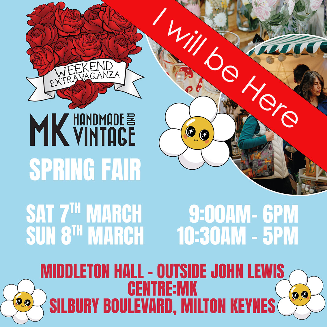 The Milton Keynes Handmade and Vintage Spring Fair Poster